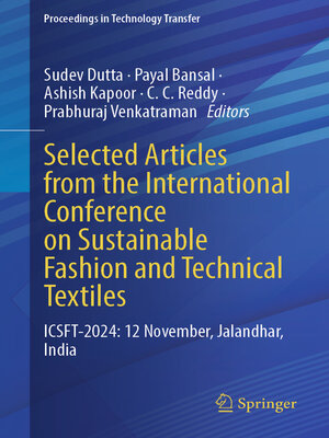 cover image of Selected Articles from the International Conference on Sustainable Fashion and Technical Textiles